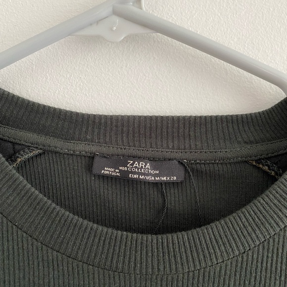 Ribbed Zara Shirt with Shoulder Detail - Picture 2 of 9